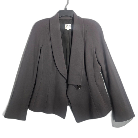 VTG 2005 Armani Wool Jacket Blazer Antinea SRL Sz 8 Fitted Designer Wedding Work - Picture 7 of 8